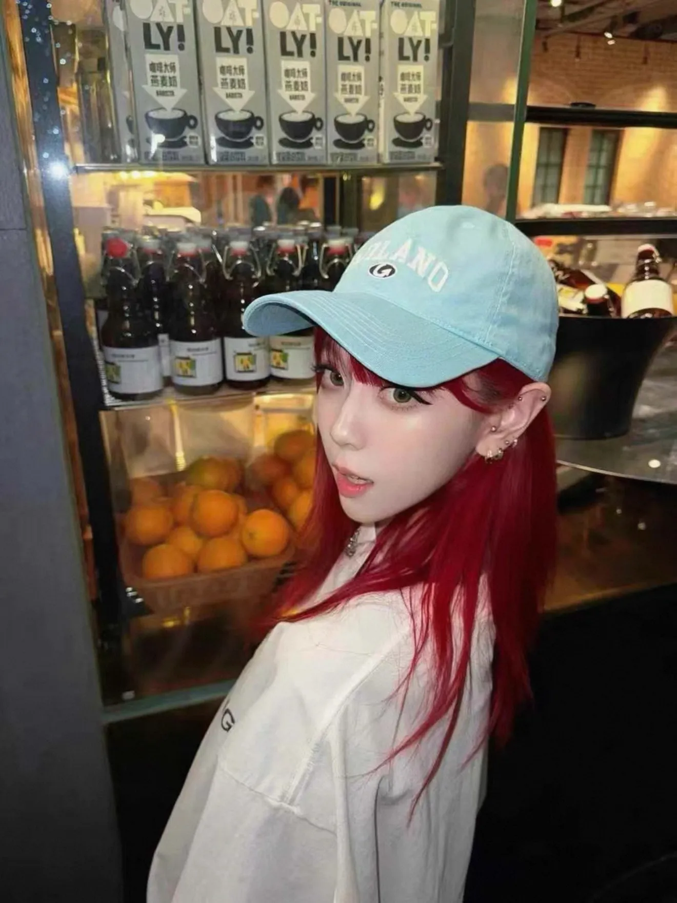 ❥8031#P116 Saint Mxxxxxx short-sleeved T-shirt, made of soft cotton fabric, comfortable and breathable. The words "LOVE SONG" are printed on the front. It has a full street feel and a loose fit. It is suitable for daily casual or street wear. Size: (S-M-L-XL) Color: Beige